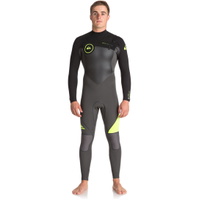 Syncro+ 4/3mm Chest Zip Wetsuit JET BLACK / SAFETY YELLOW
